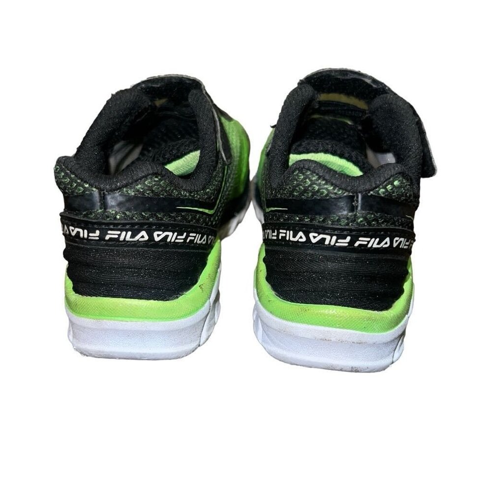 Boys Fila Sneakers Green Black Size 5C - Picture 4 of 4